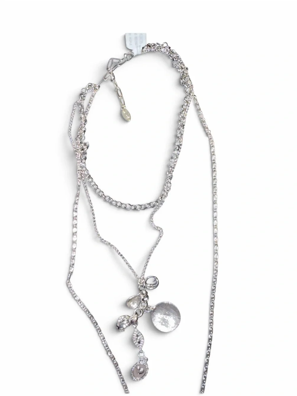 NWT Free People Luelle Layer Necklace in Silver